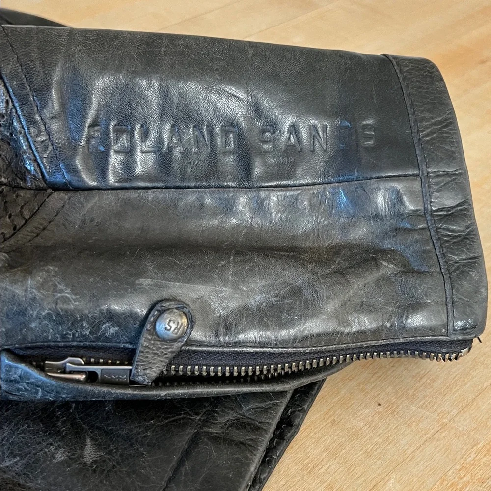 Roland Sands Design Maven distressed Cafe Moto Motorcycle Jacket Womens Small - Picture 11 of 13